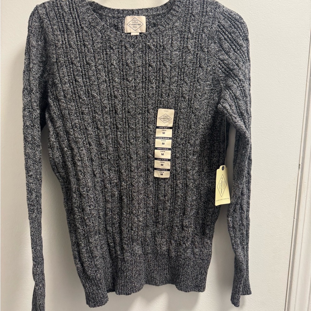 *St. John's Bay Charcoal Cable Knit Sweater